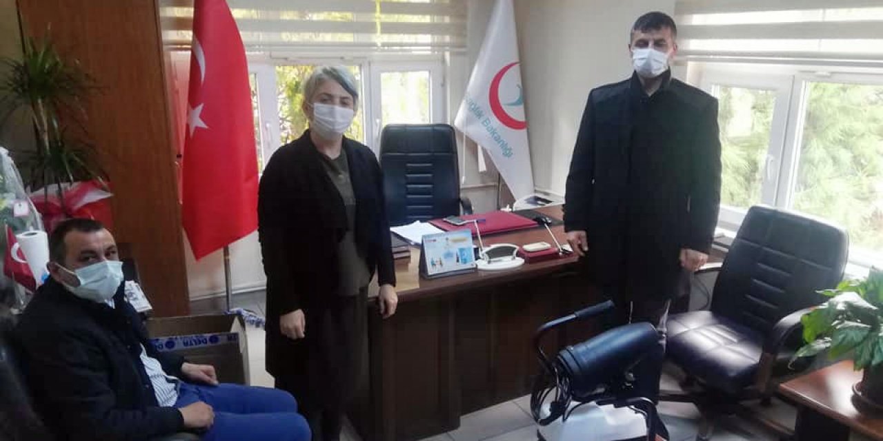 Söke Mhp’den İlçe Sağlık Müdürlüğü’ne Dezenfektan Cihazı Bağışı