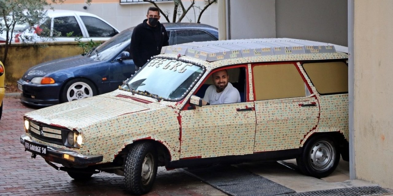 Aracını Okey Taşlarıyla Kaplayıp Trafiğe Çıkan Milyonere, Polisten Çifte Okey