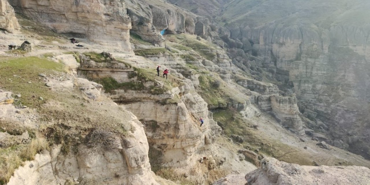 Tunceli’de Kayalıklarda Mahsur Kalan Keçileri Afad Ekipleri Kurtardı