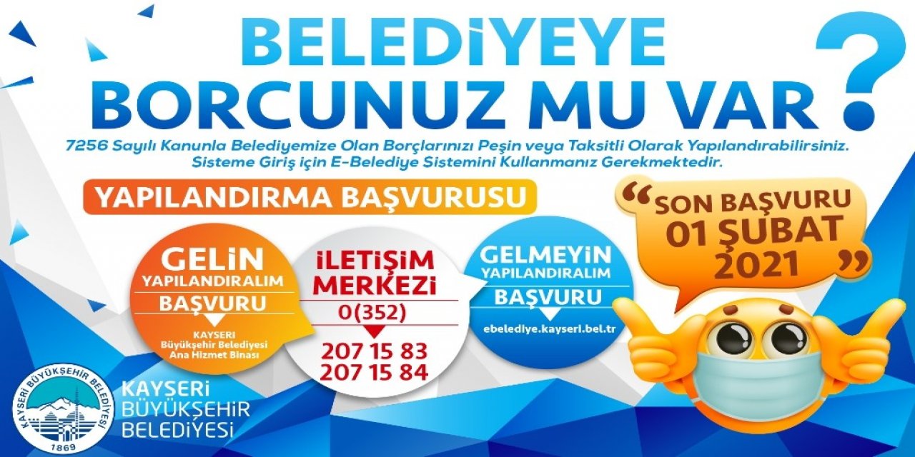 Büyükşehir Belediyesi ’Borç Yapılandırma’ Fırsatını 1 Şubat’a Kadar Uzattı..!