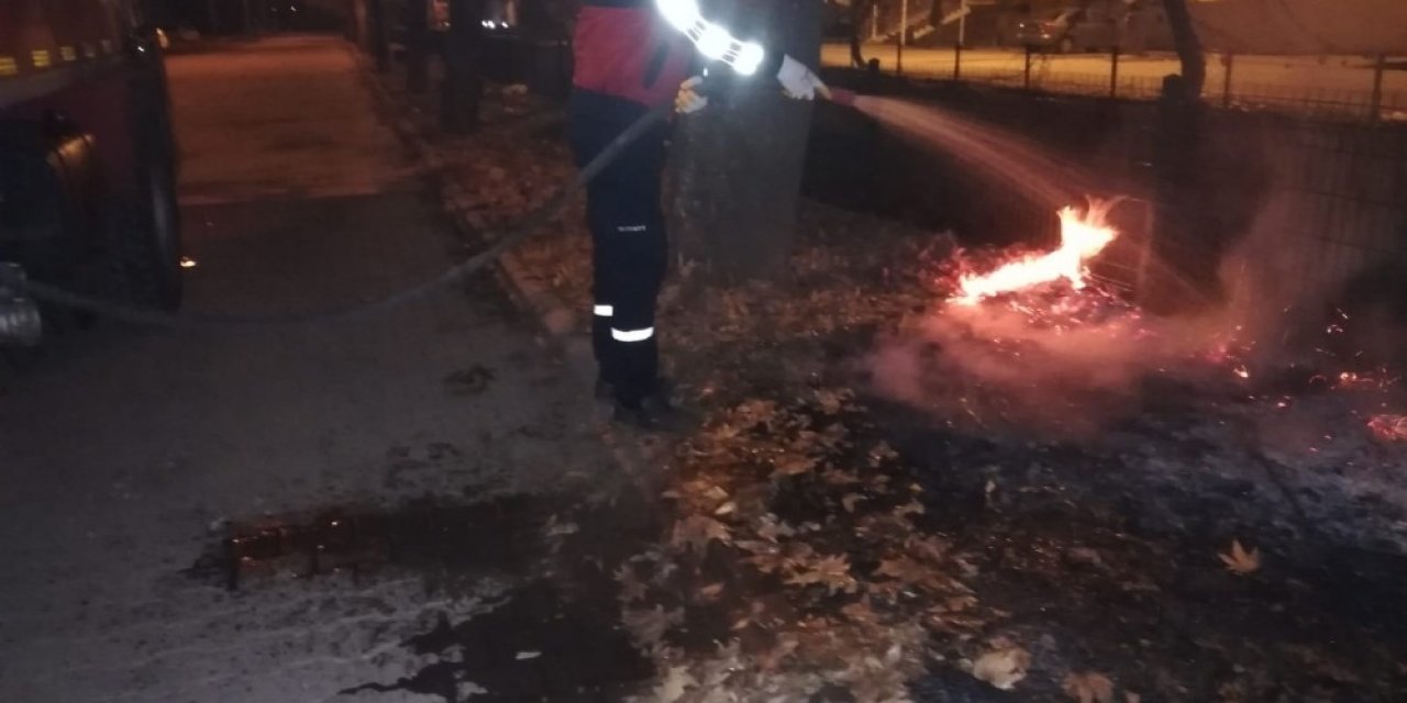 Yaprak Yangını Büyümeden Söndürüldü