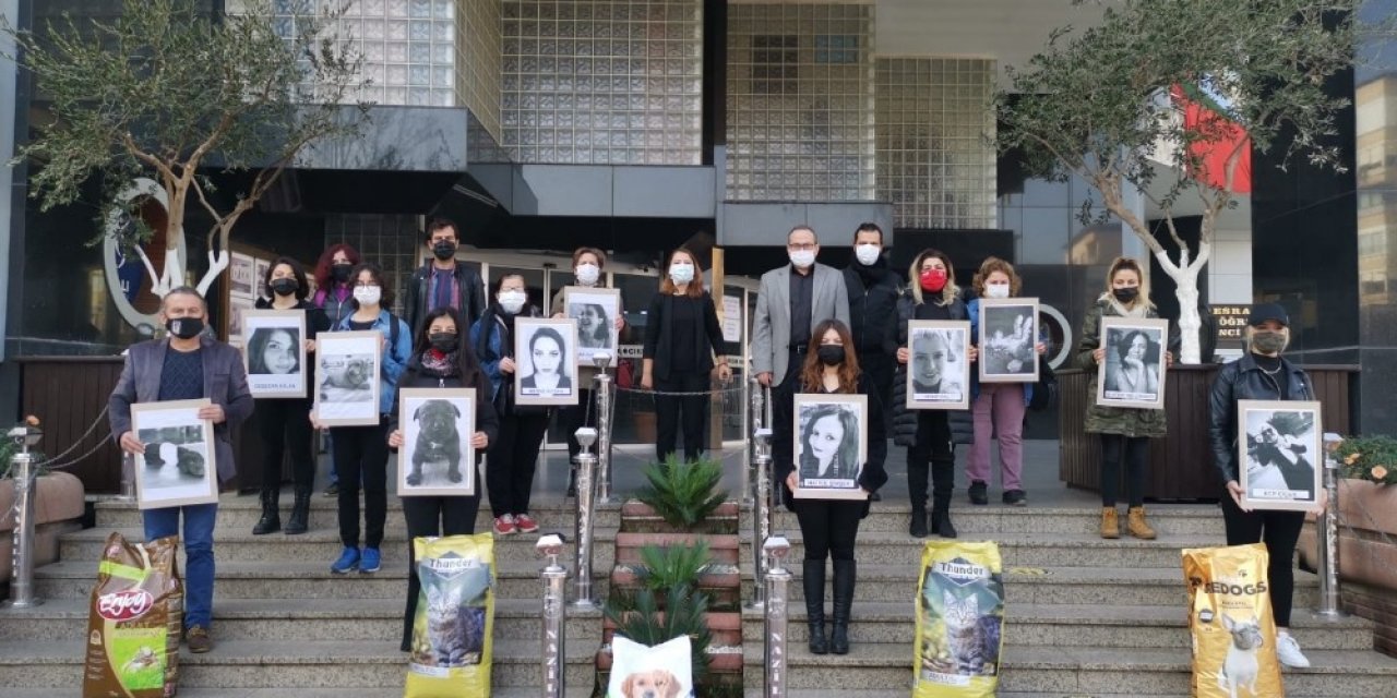 Nazilli’de Hayvanseverler Kadına Şiddete Dikkat Çekti