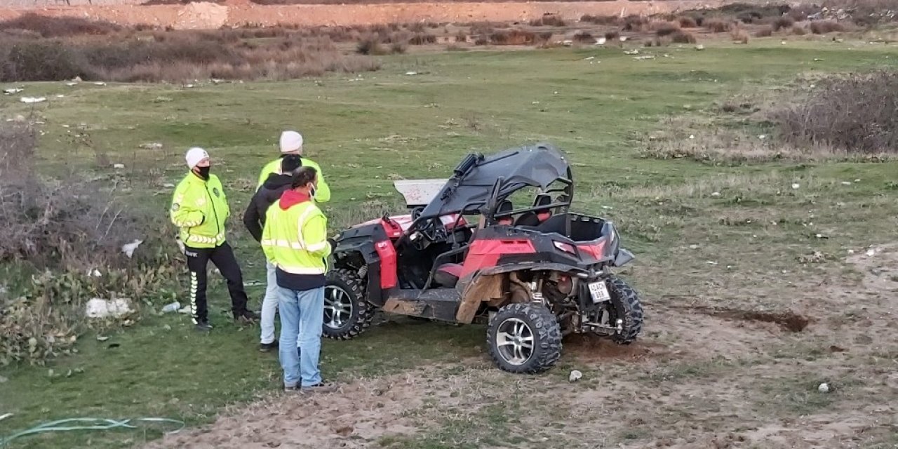 Sürücüsünü Kontrolünden Çıkan Atv Takla Attı: 1 Yaralı