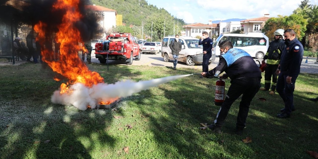 Marmaris Belediyesi’nde Yangın Tatbikatı