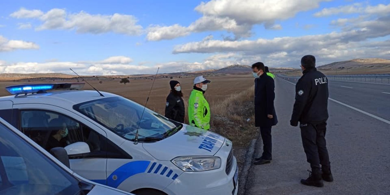 Kaymakam Trafik Denetimine Katıldı