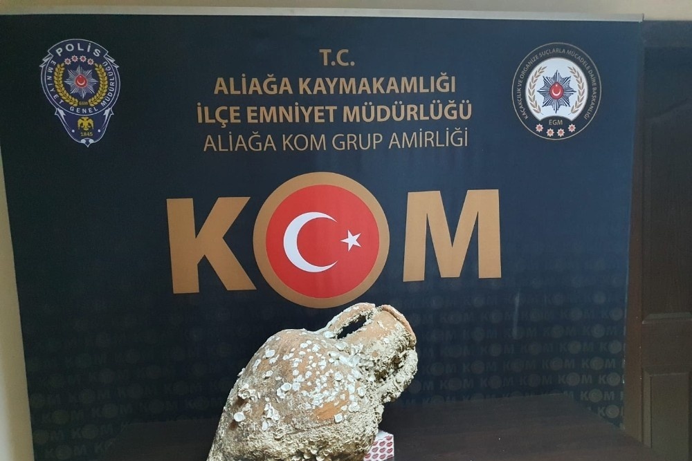 2 bin 500 yıllık ve paha biçilemez değerde antik anfora ele geçirildi.