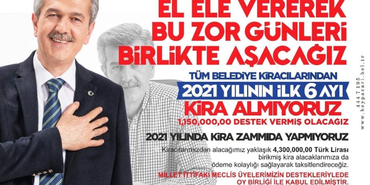 Beypazarı Belediyesinden Esnafa Destek