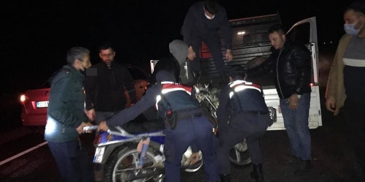 Çalıntı Motoru Muhtar Ve Köyün Gençleri Buldu