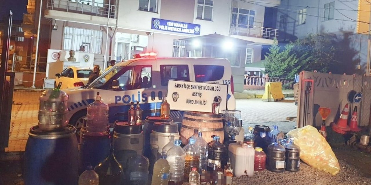 358 Litre Kaçak İçki Ele Geçirildi