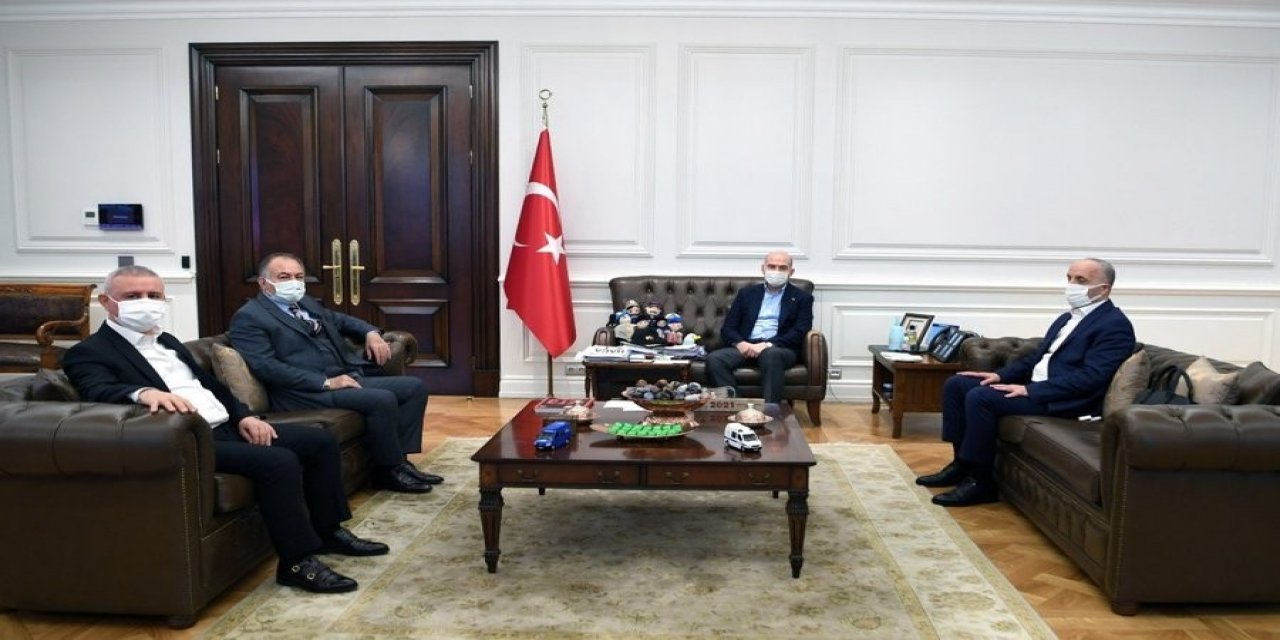 Türk-iş, Koop-iş Ve Yol-iş’ten Bakan Soylu’ya Nezaket Ziyareti
