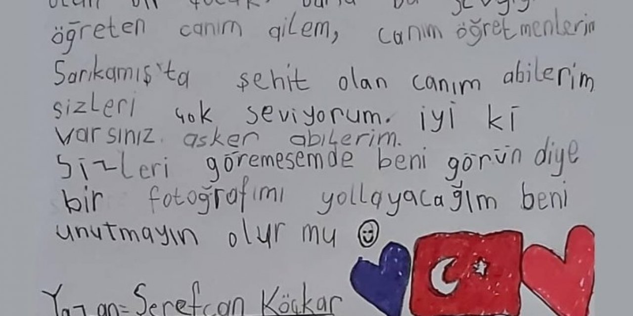 Otizmli Şerefcan’dan Sarıkamışa’a Mektup Var