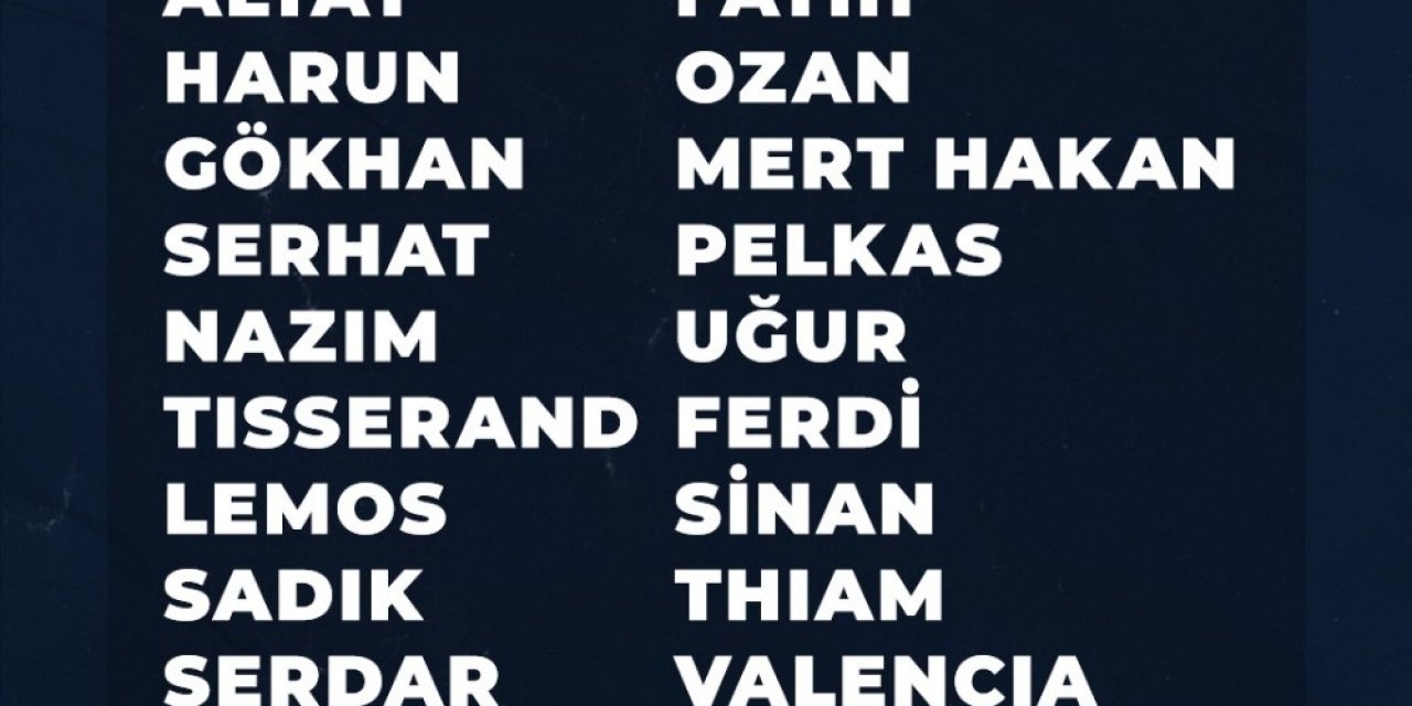 Fenerbahçe’nin Bb Erzurumspor Maçı Kadrosu Belli Oldu