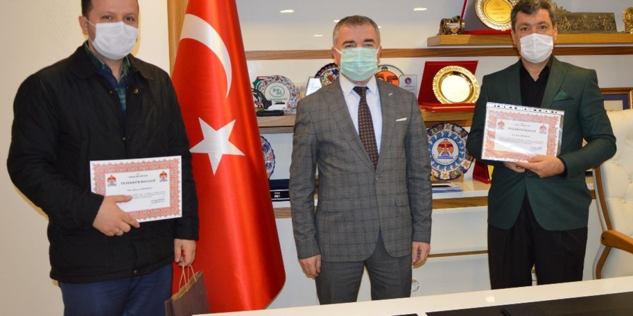 Başkan Özdemir’den Gassallara Teşekkür Belgesi