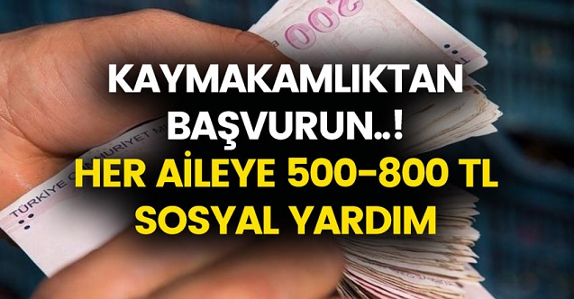 Devlet her aile düzenli 500-800 TL sosyal yardım yapıyor..! Başvuru ve detaylar için tıklayın..!