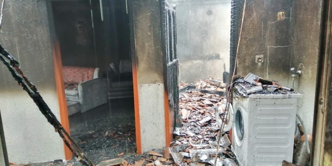 Çan’da Ahşap Ev Yangını
