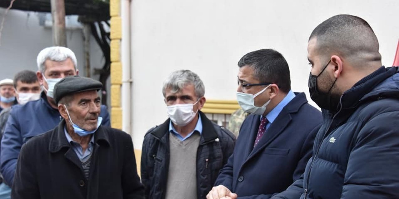 Başkanı Öz, Evi Yanan Köylüyü Ziyaret Etti