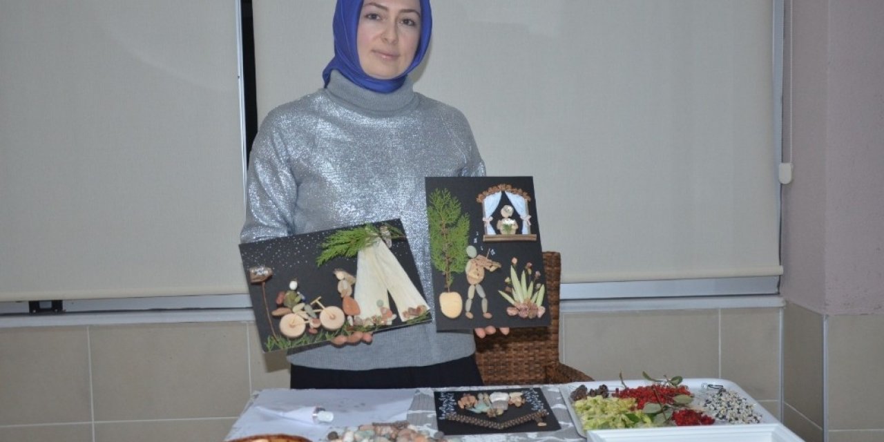 Ordulu Anne Çakıl Taşlarını Sanat Eserine Dönüştürdü