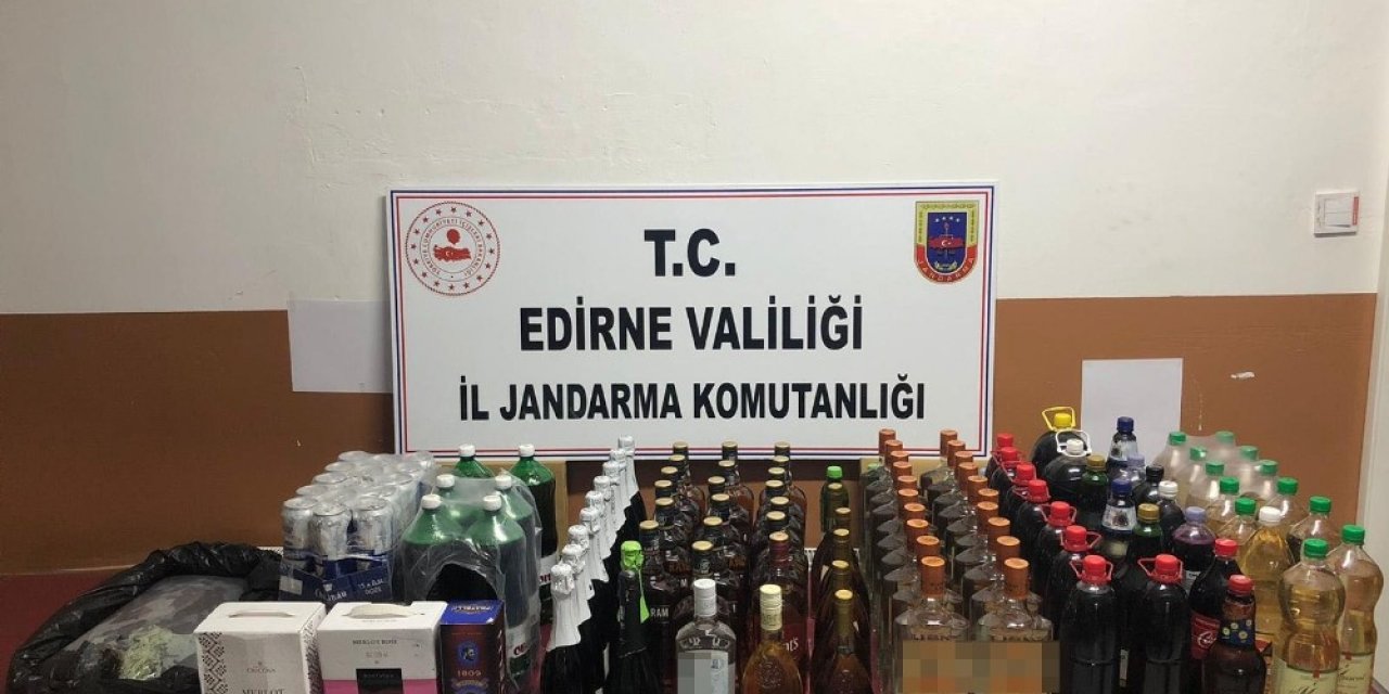 Edirne’de 155 Litre Kaçak Alkol Ele Geçirildi