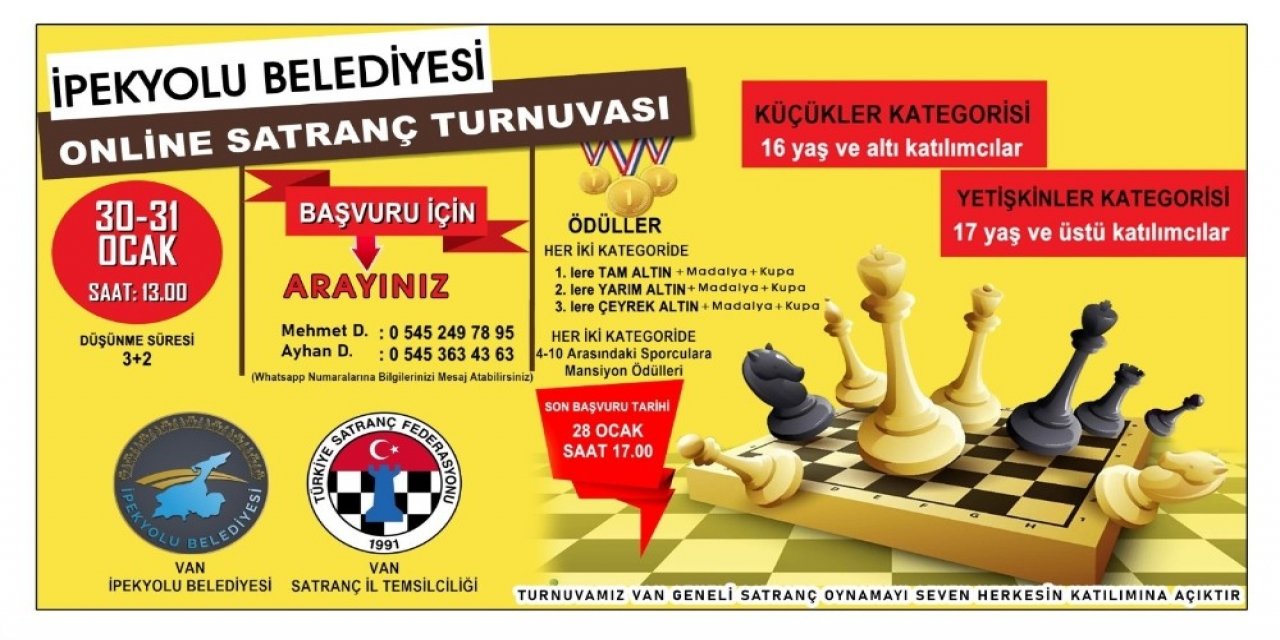 İpekyolu Belediyesinden Online Satranç Turnuvası