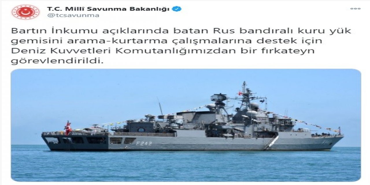 Msb: "bartın’a Fırkateyn Görevlendirildi"