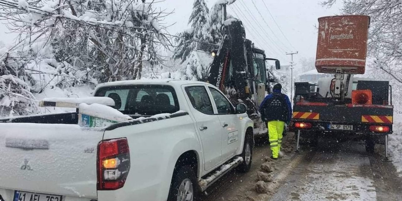 Karlı Yolları Verilen Mücadele Akmeşe’yi Elektriğe Kavuşturdu