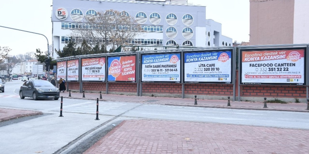Konya’da Esnafa Reklam Desteği
