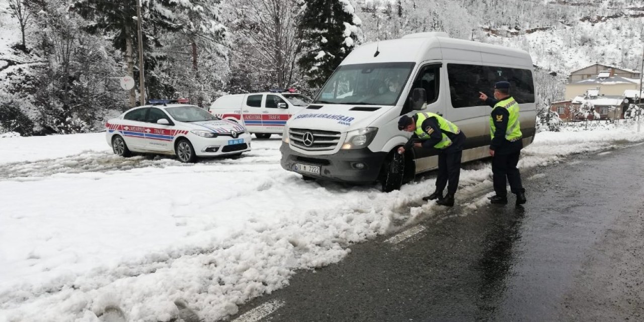 Giresun’da Kış Lastiği Denetimleri Sıklaştı