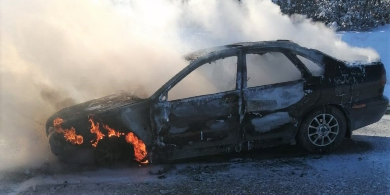 Kütahya’da Araç Yangını