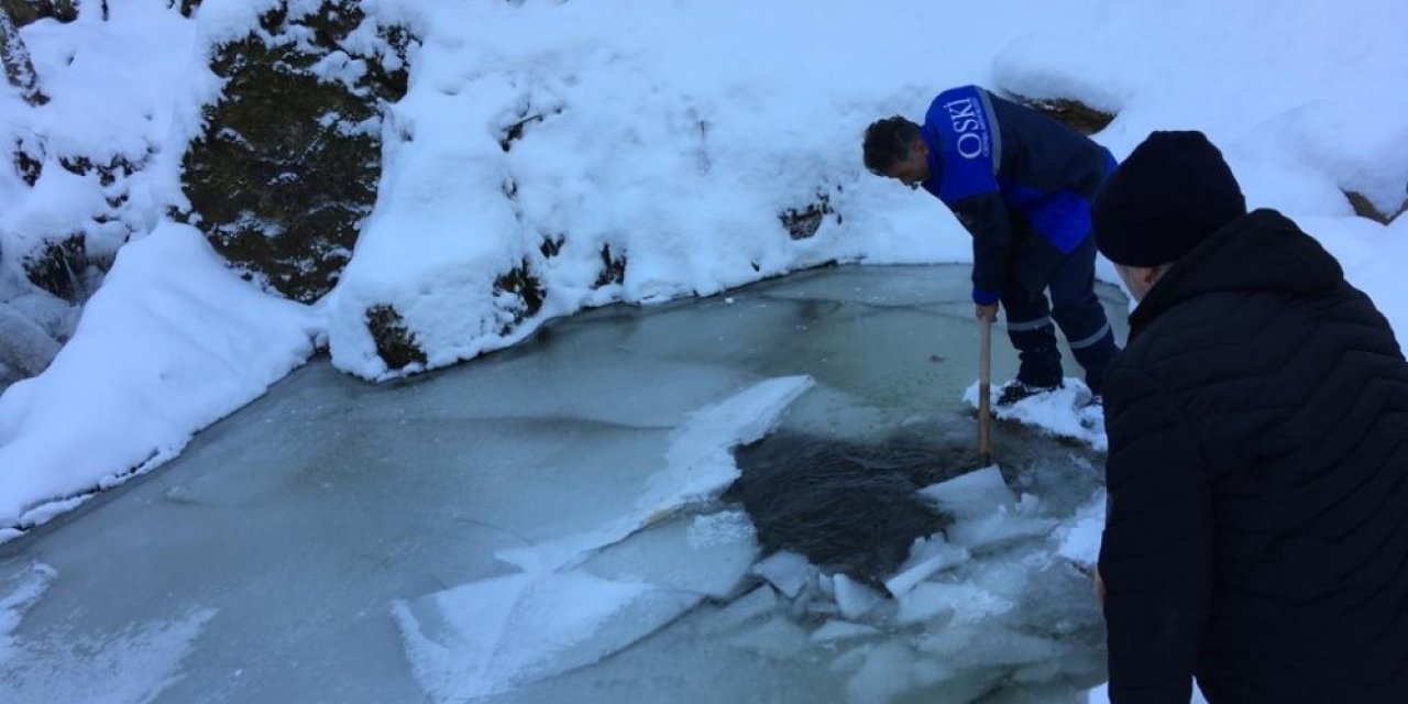 Ordu’da Donan Su Alma Yapılarına Hızlı Müdahale