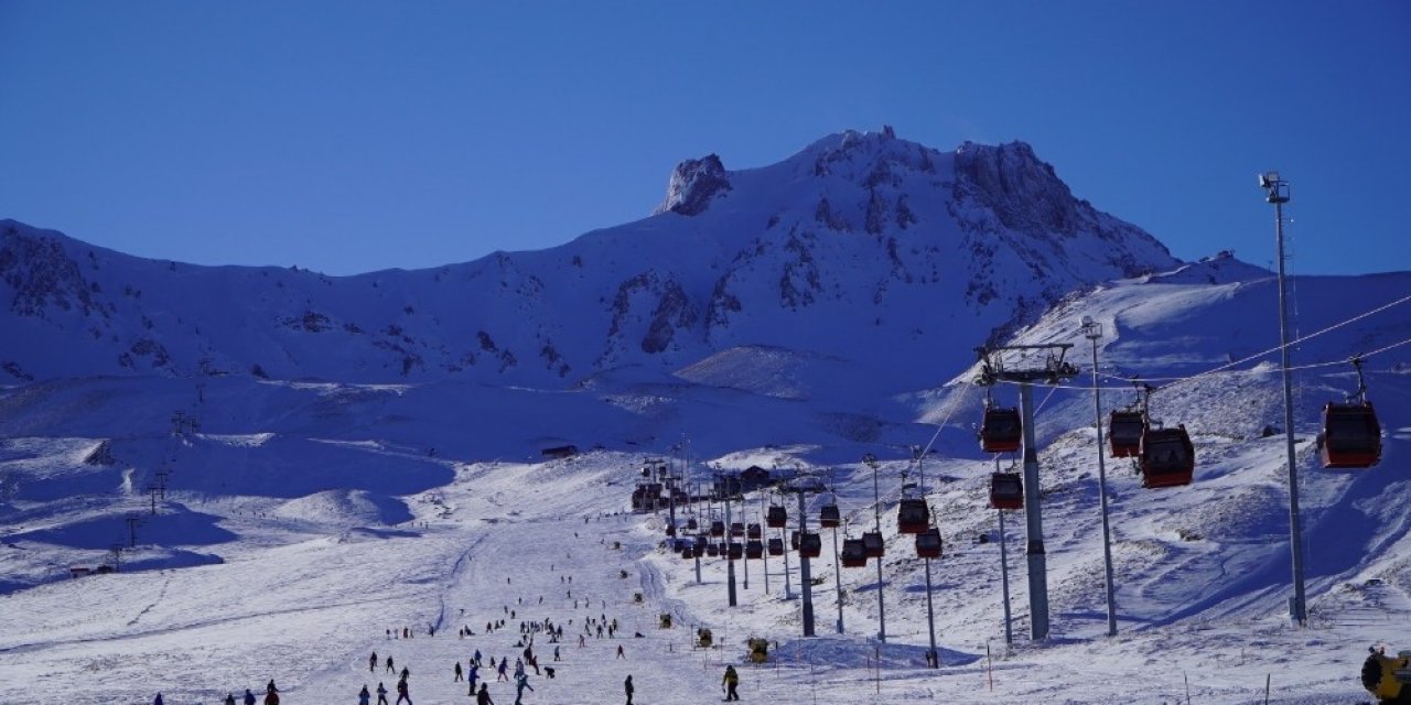 Erciyes’te Kar Kalınlığı 80 Santime Ulaştı, Pistler Doldu