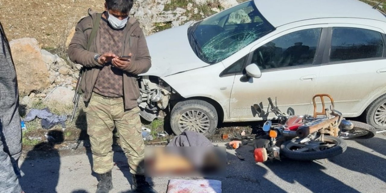 Motosiklet İle Otomobil Çarpıştı: 1 Yaralı