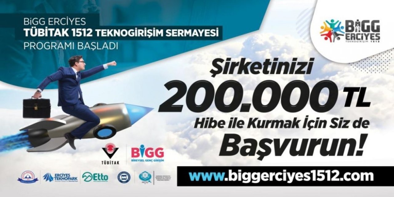 Bi̇gg Erciyes Tübi̇tak 1512 Teknogirişim Sermaye Desteği Programının İkinci Çağrı Dönemi Başvuruları Başladı