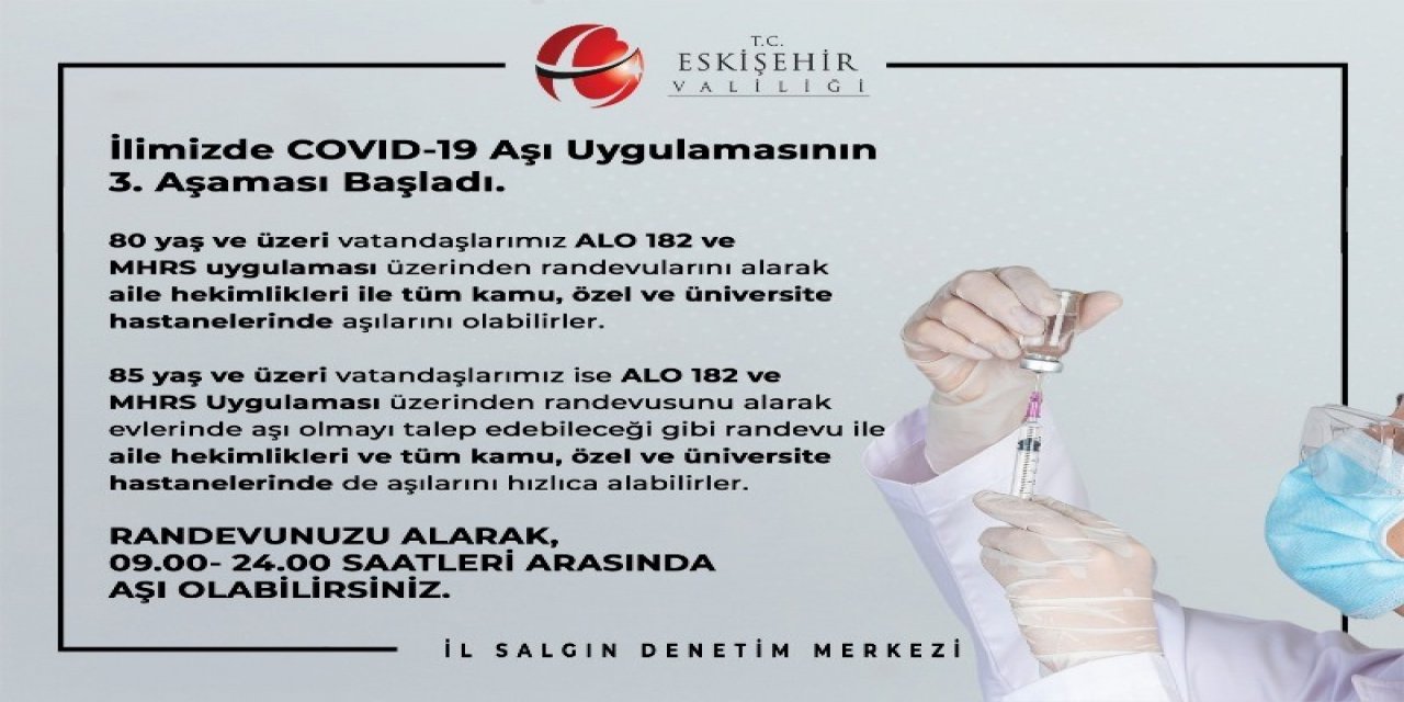 Covıd-19 Aşı Uygulamasının 3’ncü Aşaması Başladı