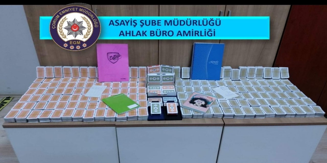 Çorum Polisinden Kumarhane Baskını