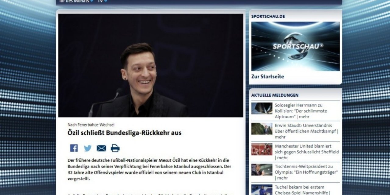 Alman Basını Mesut Özil’in Açıklamalarına Geniş Yer Verdi