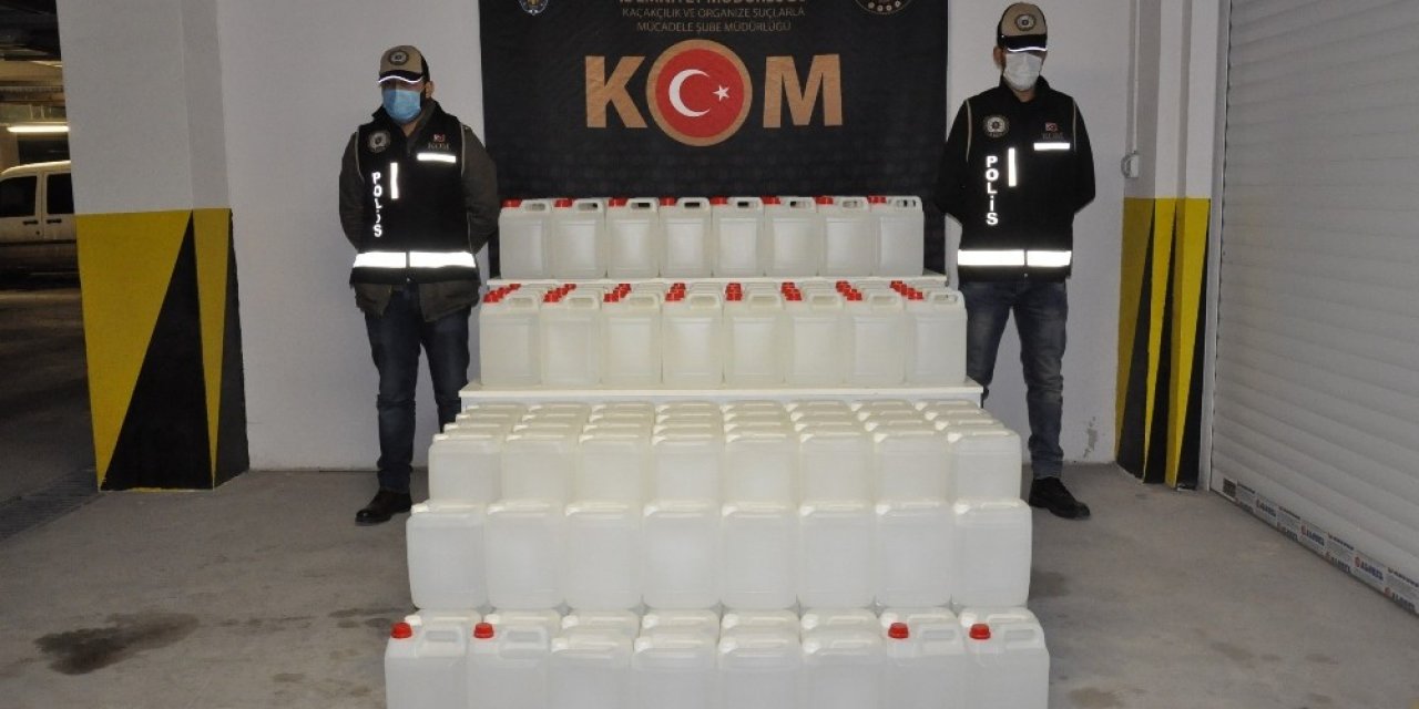 720 Litre Etil Alkol Ele Geçirildi