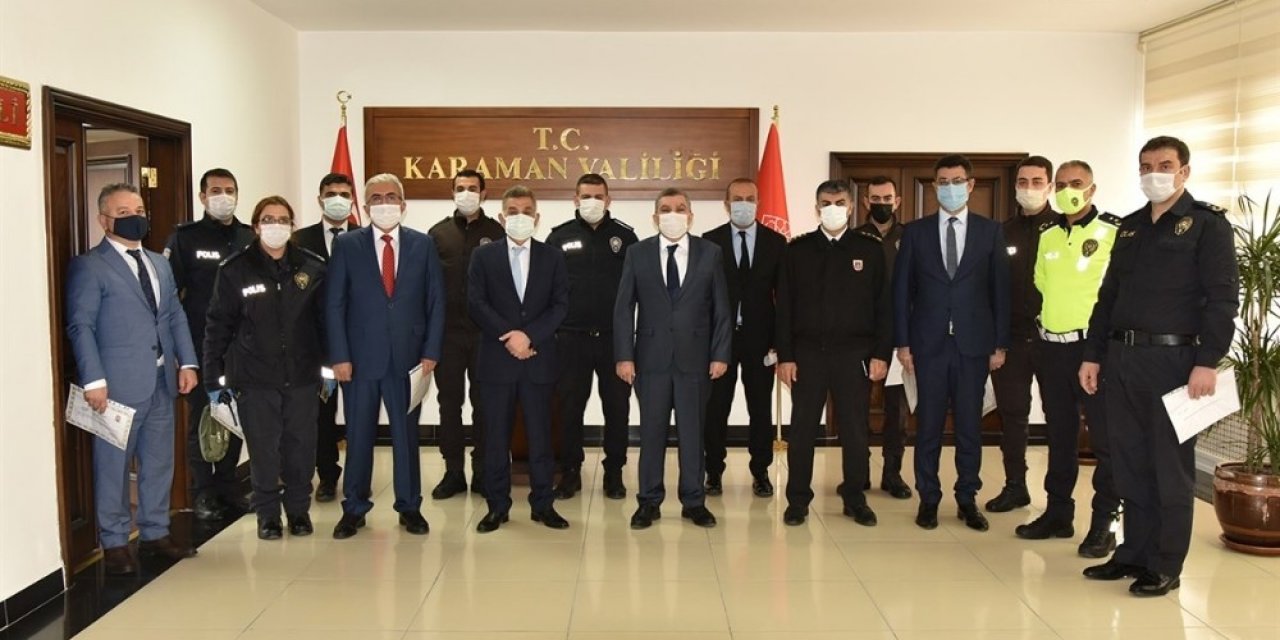 Vali Işık’tan Emniyet Personeline Başarı Belgesi