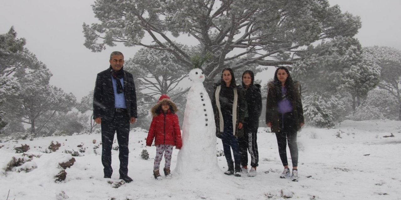 Aydın’da Kar Sevinci