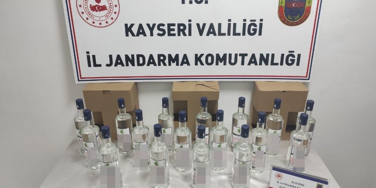 Kayseri’de 17 Litre Kaçak Alkol Yakalandı
