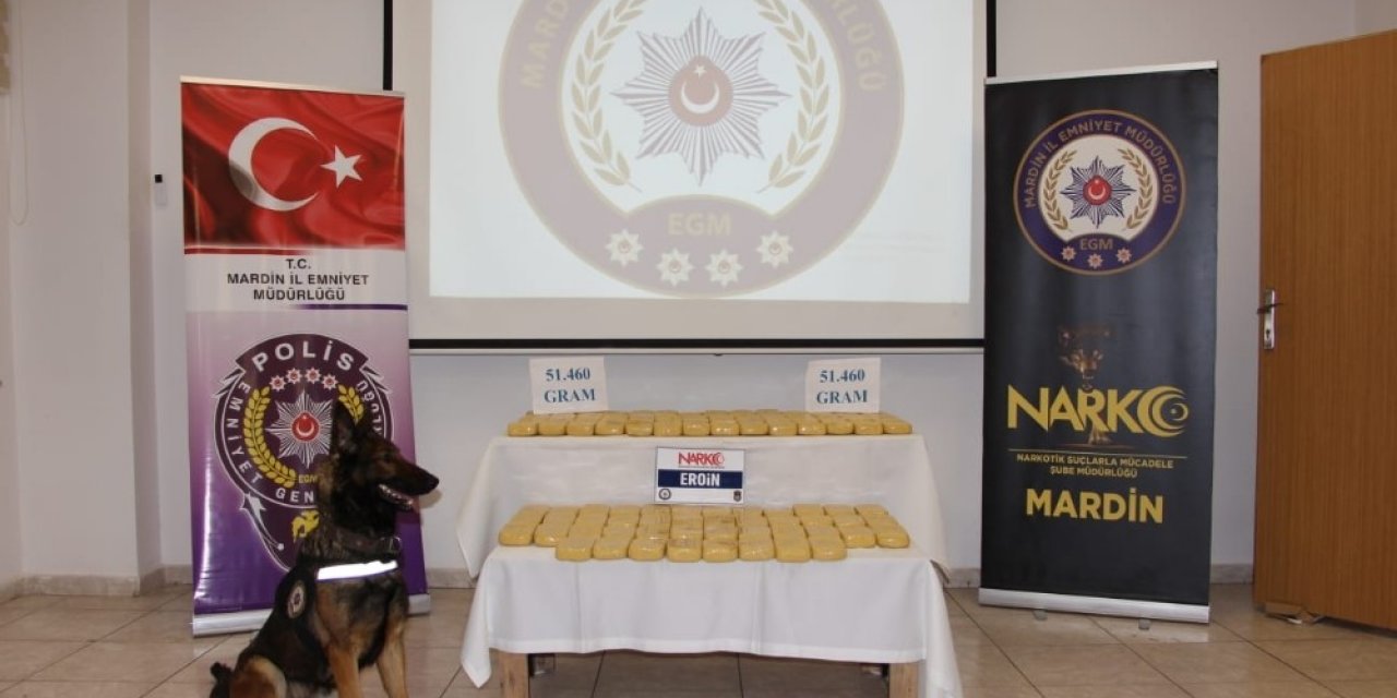 Mardin’de 51 Kilo 460 Gram Eroin Ele Geçirildi