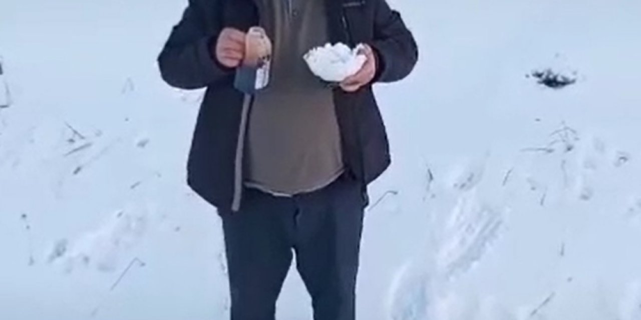 Kar Pekmezi Yemek İçin 1200 Rakıma Çıktı
