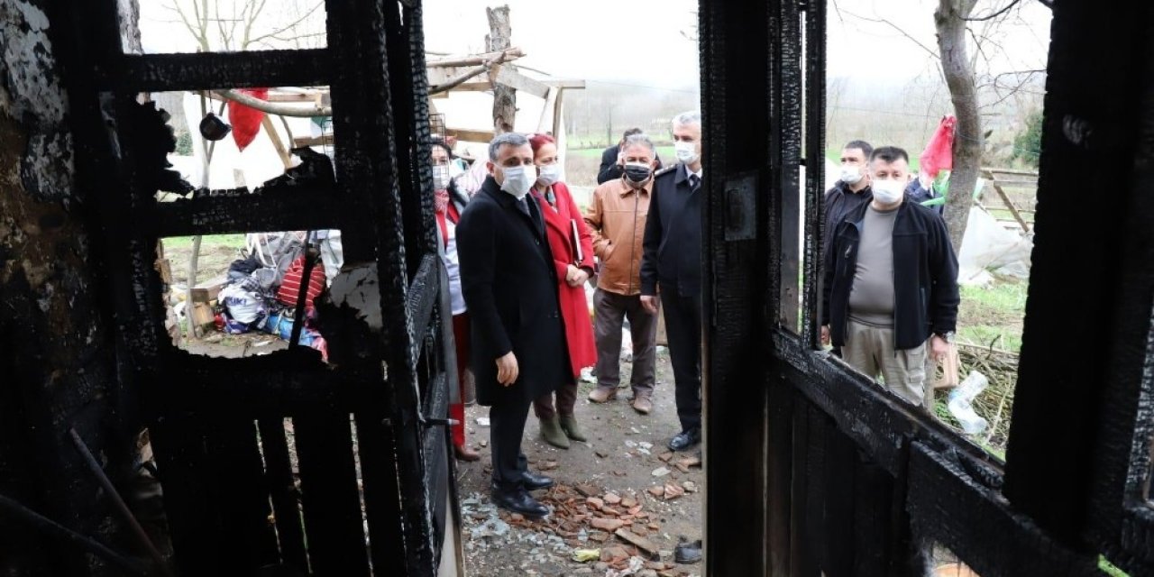 Vali Atay’dan Evi Yanan Aileye Ziyaret