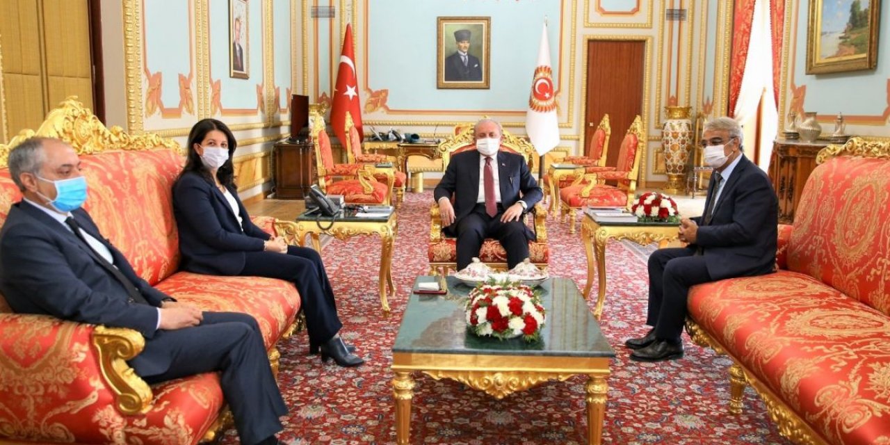 TBMM Başkanı Şentop, HDP Eş Başkanı Pervin Buldan ve Mithat Sancar'ı kabul etti