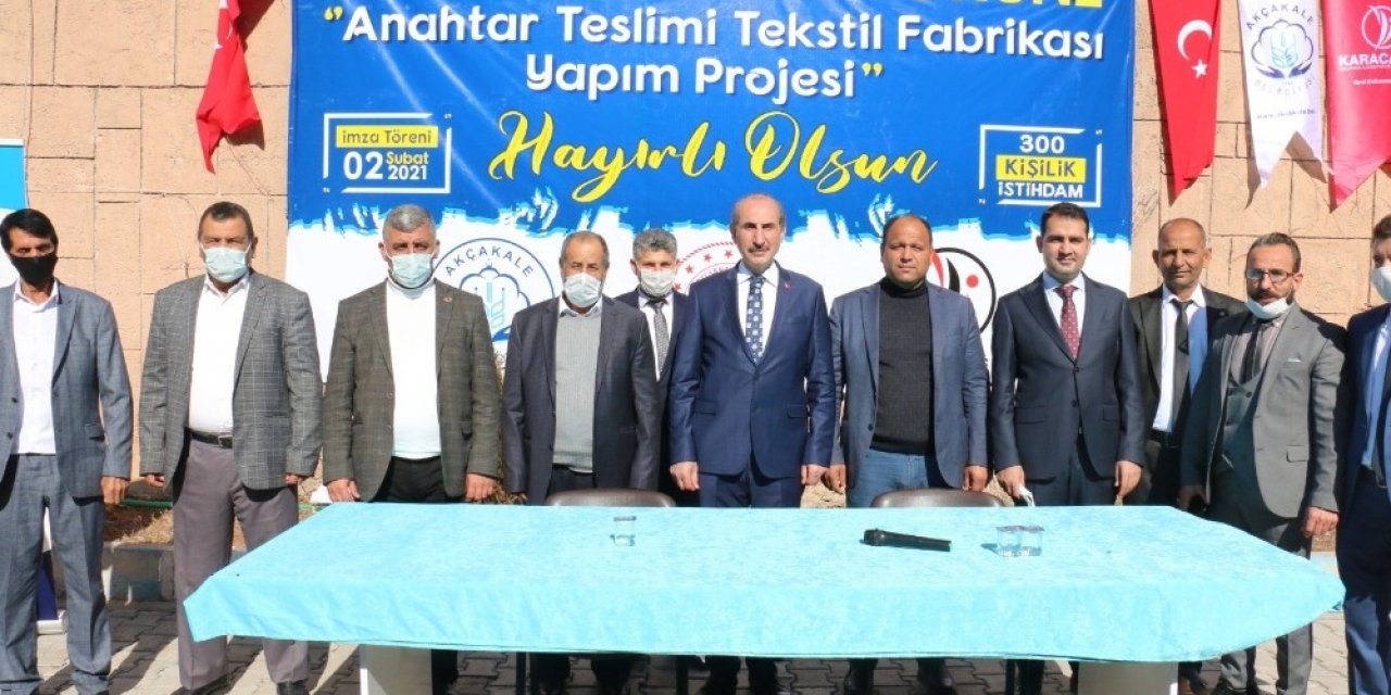 Akçakale’de Tekstil Fabrikası Kuruluyor
