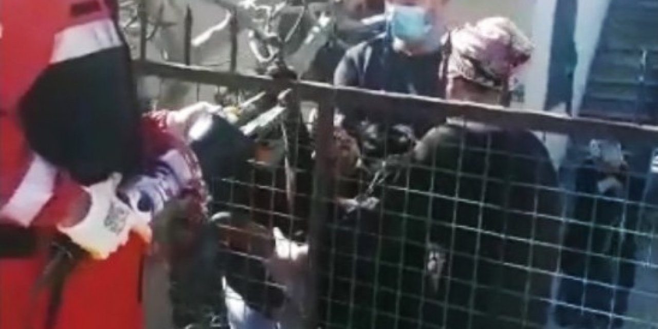 Ayağı Demir Korkuluğa Saplanan Köpek Kurtarıldı
