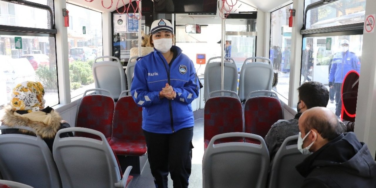 Toplu Taşıma Araçlarında Korona Virüs Denetimi Devam Ediyor