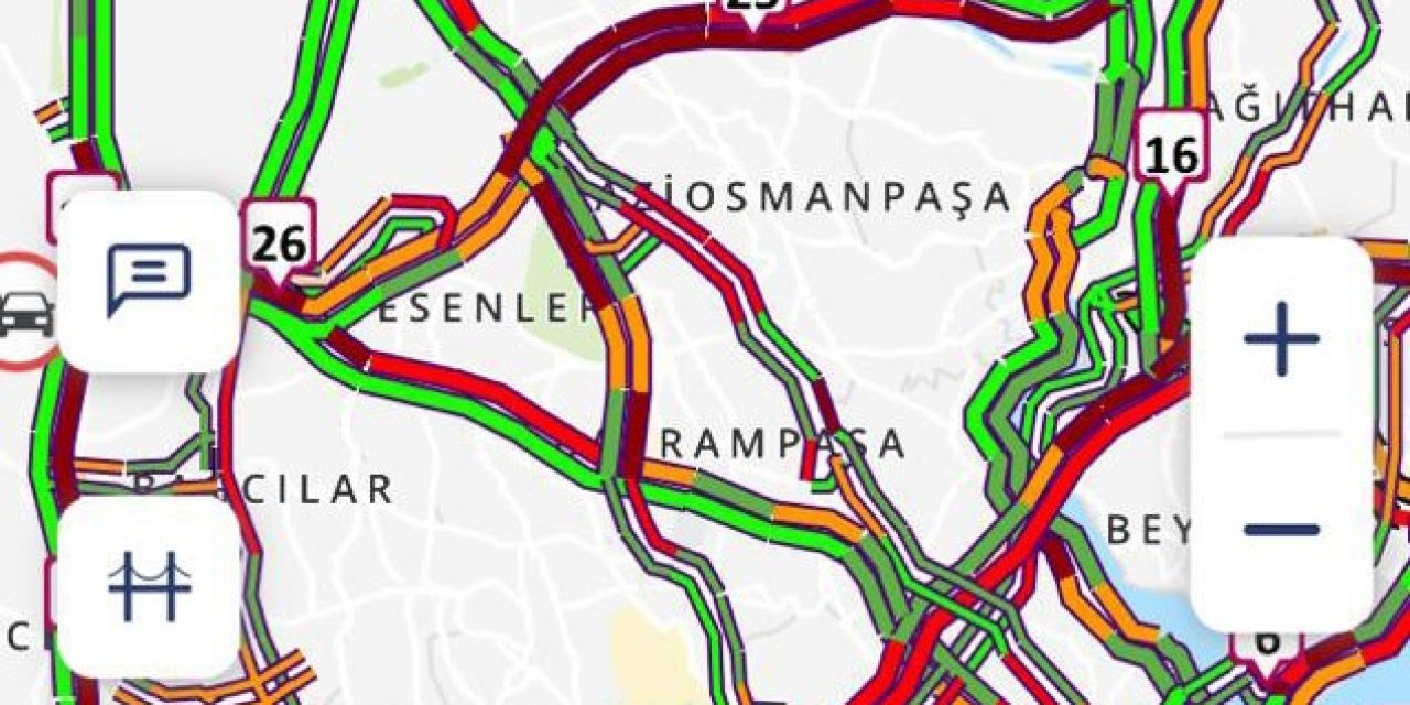 İ̇stanbul’da Kısıtlamaya Saatler Kala Trafikte Yoğunluk Yüzde 74