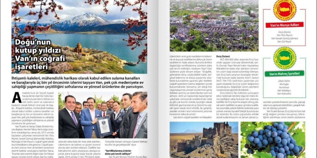 Van Tso’nun Coğrafi İşaretli Ürünleri “ekonomik Forum Dergisi”nde