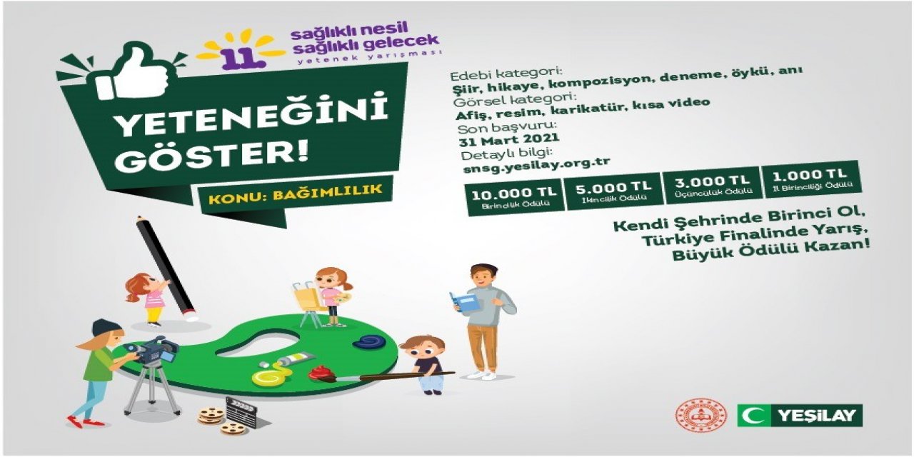 Yeşilay’dan ’11. Sağlıklı Nesil Sağlıklı Gelecek’ Yarışması