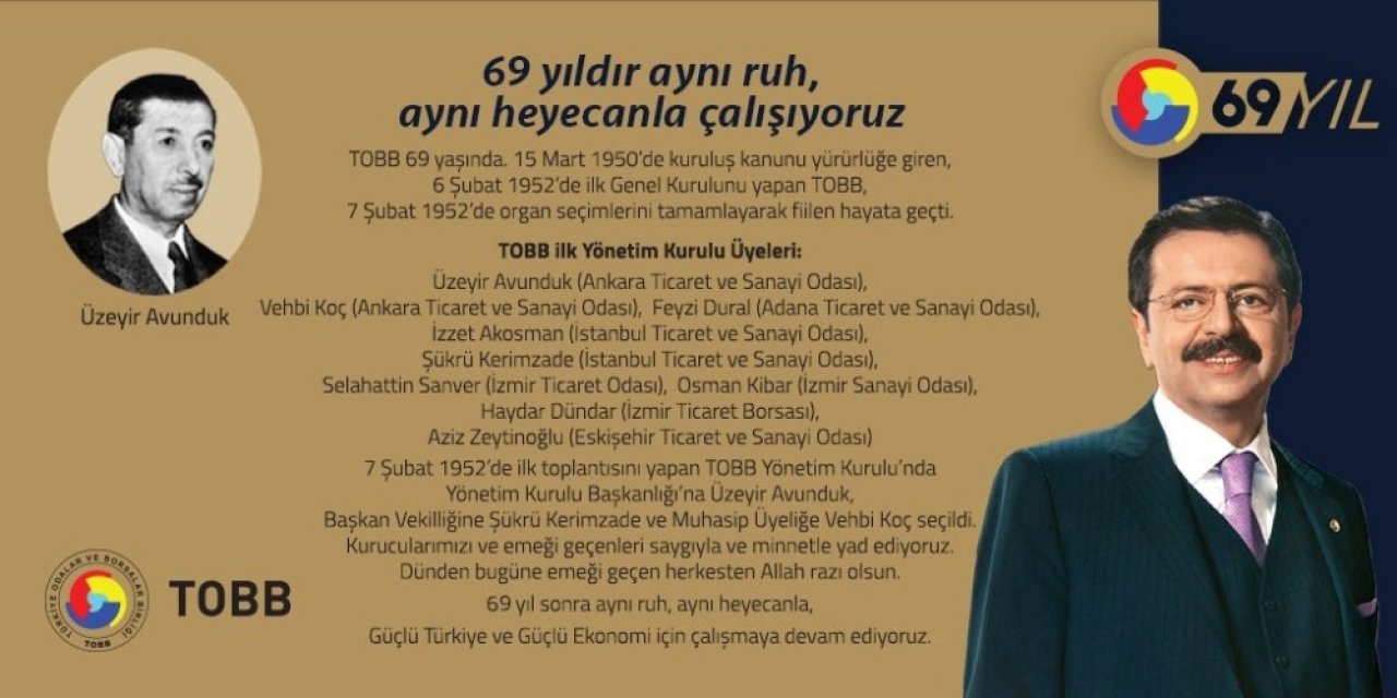 Tobb 69 Yaşında